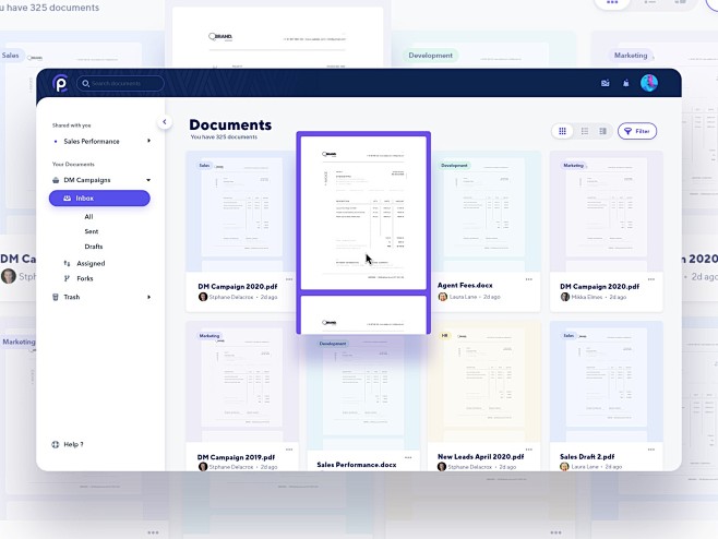 Documents Grid View ...