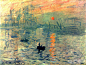 画作《印象·日出》是画家莫奈创作于1872年的一幅油画。

油画描绘的是初春薄雾中的勒阿弗尔港口日出的景象，以红、黄、蓝等华丽的色彩，表现日出的气氛，着眼点在色彩的趣味。

画面没有细节，只有海面日出时的总体印象，那就是旭日初升、雾气迷蒙，海面波光粼粼。这幅油画是印象派画家莫奈最具世界声誉的作品。

莫奈自己说：“创作这幅画时，我从窗口望出去，太阳隐在薄雾中，在前景上，船的桅杆指向天空……人们问我它的标题，以便编入目录。很难说得上是勒哈弗尔的风景，就写‘印象’吧!我回答说。