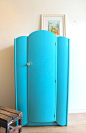 Turquoise Art Deco Armoire. $575.00, via Etsy.