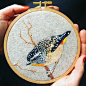 #bird #embroidery #embroideryhoop #embroideryart #embroiderydesign #needleart #needlework #needleandthread #handmade #handembroidery #broderie #haft #stitch #naturelovers #natureinspired  #etsy #etsysellersofinstagram #etsyshop www.etsy.com/shop/conieco 