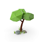 Low Poly Forest Object