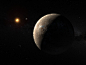 Ilustração mostra o planeta Proxima b orbitando ao redor da anã vermelha Proxima Centauri, vizinha mais próxima do Sol  (Foto: ESO/M. Kornmesser)