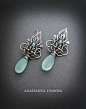 earrings with chalcedony by nastya-iv83