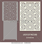 DIY laser cutting vector envelope. Wedding die cut invitation template. Cutout silhouette card. Scrapbook carved paperwork. Floral layout