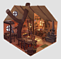 Tree House, Arthur Sarah Gonçalves : 3D lowpoly scene with only a Dome Light, everything else was painted in the textures, including the lights. It has 15430 faces.

Amazing concept by Aliya Chen