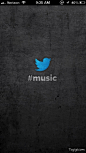 Twitter音乐应用引导页APP设计
