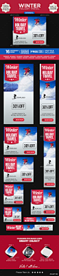 Winter Holidays Banner Set - Banners & Ads Web Elements