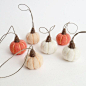 Needle Felted pumpkin ornaments