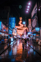 chinatown city foggy japan lightroom mist night pink rain Urban