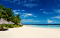 海岸热带风景自然马尔代夫的棕榈树HDR摄影天空的海滩海/ 3840×2400壁纸