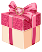 装饰图案礼盒有质感的粉色礼盒