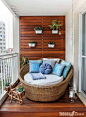 最新舒适休闲温馨阳台空间装修效果图—土拨鼠装饰设计门户