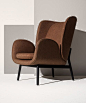 norm architects chair for fogia looks to nature to form wingback companion