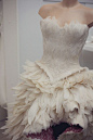 Suzy Turner wedding couture #fashion #feathers #couture