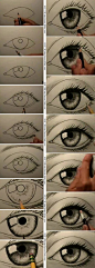 手绘眼睛的画法 眼睛画法教程_63手工网