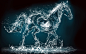 General 2880x1800 horses water artwork liquid