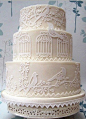 神奇的剪纸画婚礼蛋糕