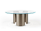 Round glass dining table PETALO 72 | Round table by Reflex
