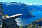 图片：Trolltunga, Norway | 83 Unreal Places You Thought Only Existed in ... : 在 Google 上搜索到的图片（来源：popsugar.com）