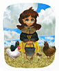 daisie, Iris Muddy A. : lil farmgirl and her chicks :)