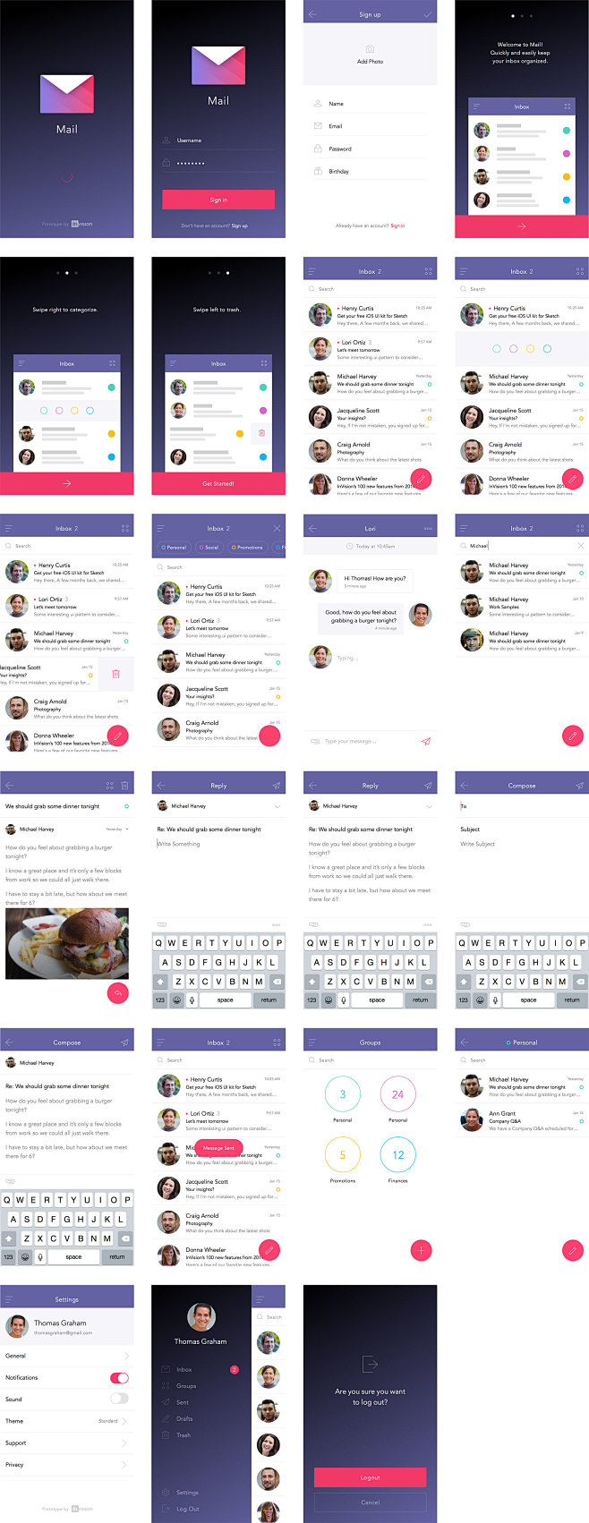 Mail App UI Kit - UI...