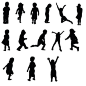 Free Kids Silhouettes Vectors and Brushes | Vandelay Design Blog: 
