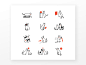 Cute cat icons logo design interesting lovely little cat cat ipad illustration icon coral red art ui mobile app