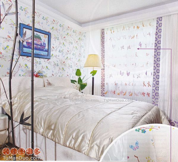 俄罗斯床温馨卧室单身公寓