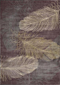 Soft lavender, feathers, area rug: 