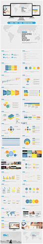 【有料】【内有视频】新系列扁平大气可视化报告模板3 #色彩# #排版#
