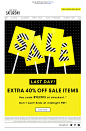#newsletter Saturday 01.2014 Last day! Extra 40% off sale! Ends at midnight!