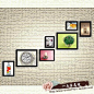 7框创意组合实木贴墙照片墙家居楼梯装饰背景墙欧式韩式贴相框墙-淘宝网
