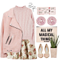 #Forever21 #Pink #flower #print #casual #outfit #tumblr #style #cute #romantic