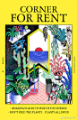 韩国插画家Jisu Choi的作品“Corner for rent”，这是一套是明信片，每个月会免费派发。这系列插画作品引入了可以激发创作灵感的想象空间，在每个项目中使用各种不同的材料元素和流程，把人熟悉的和不熟悉的场景结合起来。