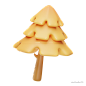 秋季树木3D Tree Illustration @到位啦UI素材 秋季动物植物3D图标模型