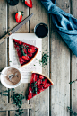 Strawberry & Thyme Tart : How different strawberries can feel in winter.