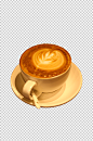 拿铁咖啡饮品饮料PNG免抠摄影图-众图网