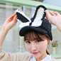 可爱立体兔耳朵棒球毛线帽针织帽萌可爱黑色兔女郎保暖帽 ￥ 19.90 /包邮