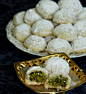 Ma’amoul are delicate little stuffed pastries that are served all over the Arab world for Eid and Easter. They have several fillings—dates, walnuts or pistachios—and they come in a variety of shapes