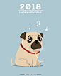 2018年第一套图
主题：“狗”富贵，勿相忘
新年快乐！！

#插画##插画狂想##插画美学##插画·心情##插画头像##狗狗##宠物# ​​​​