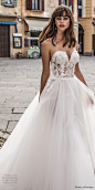 pinella passaro 2018 bridal strapless sweetheart neckline heavily embellished bodice tulle skirt romantic a  line wedding dress chapel train (2) zv