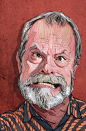 Terry Gilliam & Wes Anderson editorial illustrations on Behance