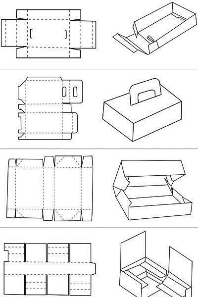 包装盒平面展开图 | 方片