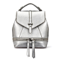 Leather-Look Mini Backpack in All Silver - US$31.95 -YOINS : This sweet backpack is a fun alternative to a traditional purse. It comes with an attractive zip detailing and magnetic closure. It includes adjustable straps that lengthen and shorten to make i