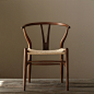 北欧表情/传世经典/北美黑胡桃木家具/Y型椅chair/实木餐椅扶手椅