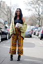 我一般不喜欢这种。Rajni Lucienne Jacques Street Style on Avenue du President Wilso