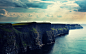 clouds landscapes nature coast Ireland Cliffs of Moher Galway