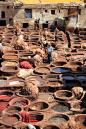 Fes - 62 : Chaouwara Tanneries (染布坊)