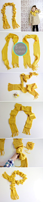 27 Useful Fashionable DIY Ideas, DIY Bows Scarf Tutorial