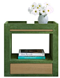 Olin Nightstand  Contemporary, Upholstery  Fabric, Wood, Night Stand by Moises Esquenazi  Associates